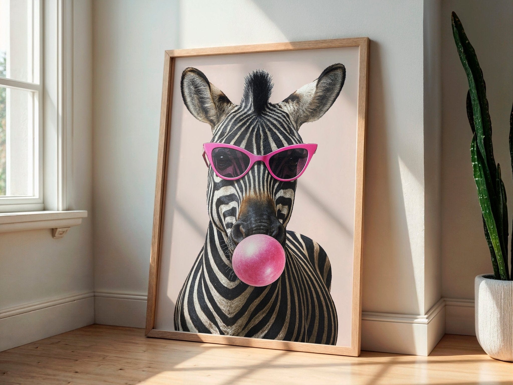 Zebra With Attitude | Unique Animal Wall Art Print - Print