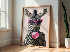 Zebra With Attitude | Unique Animal Wall Art Print - Print