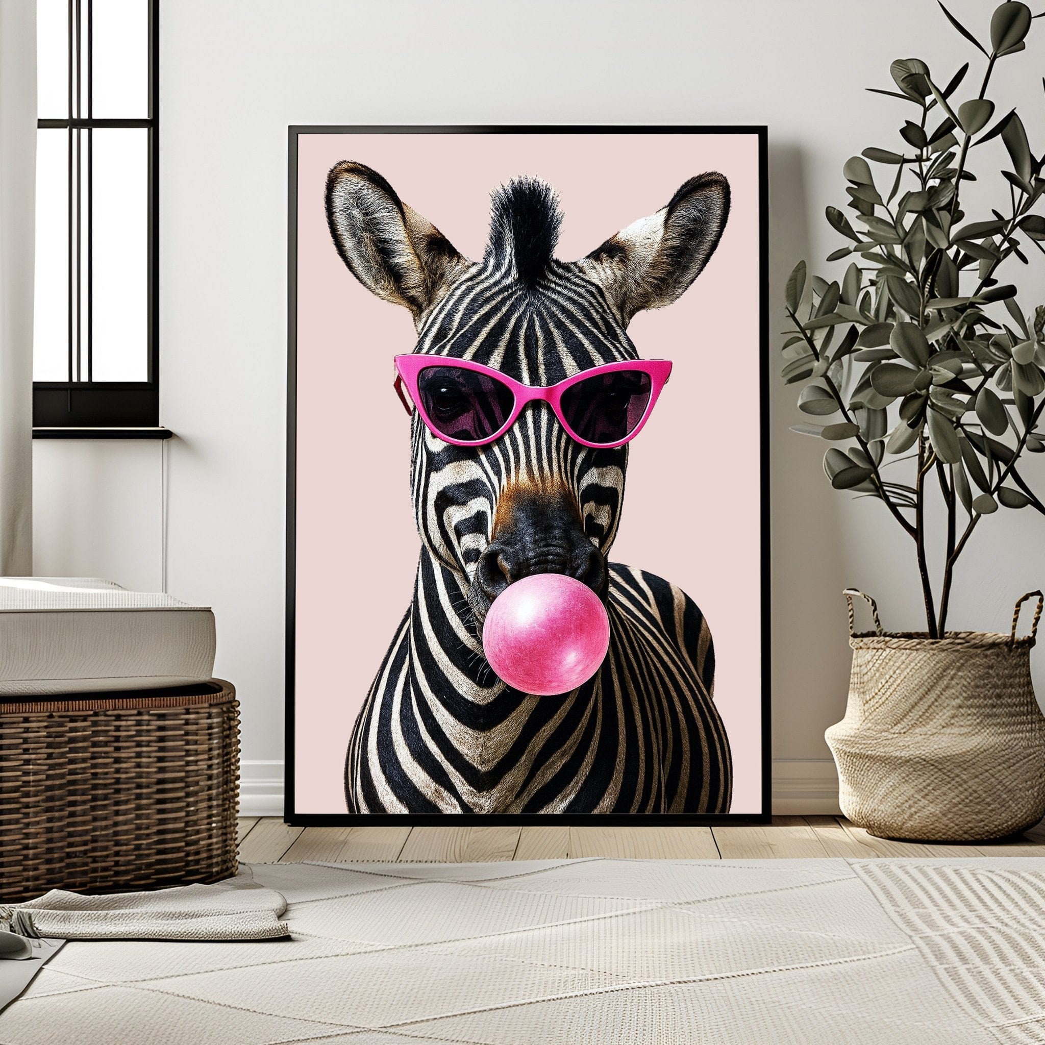 Zebra With Attitude | Unique Animal Wall Art Print - Print