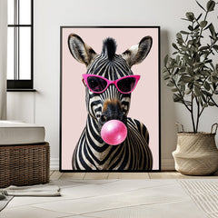 Zebra With Attitude | Unique Animal Wall Art Print - Print
