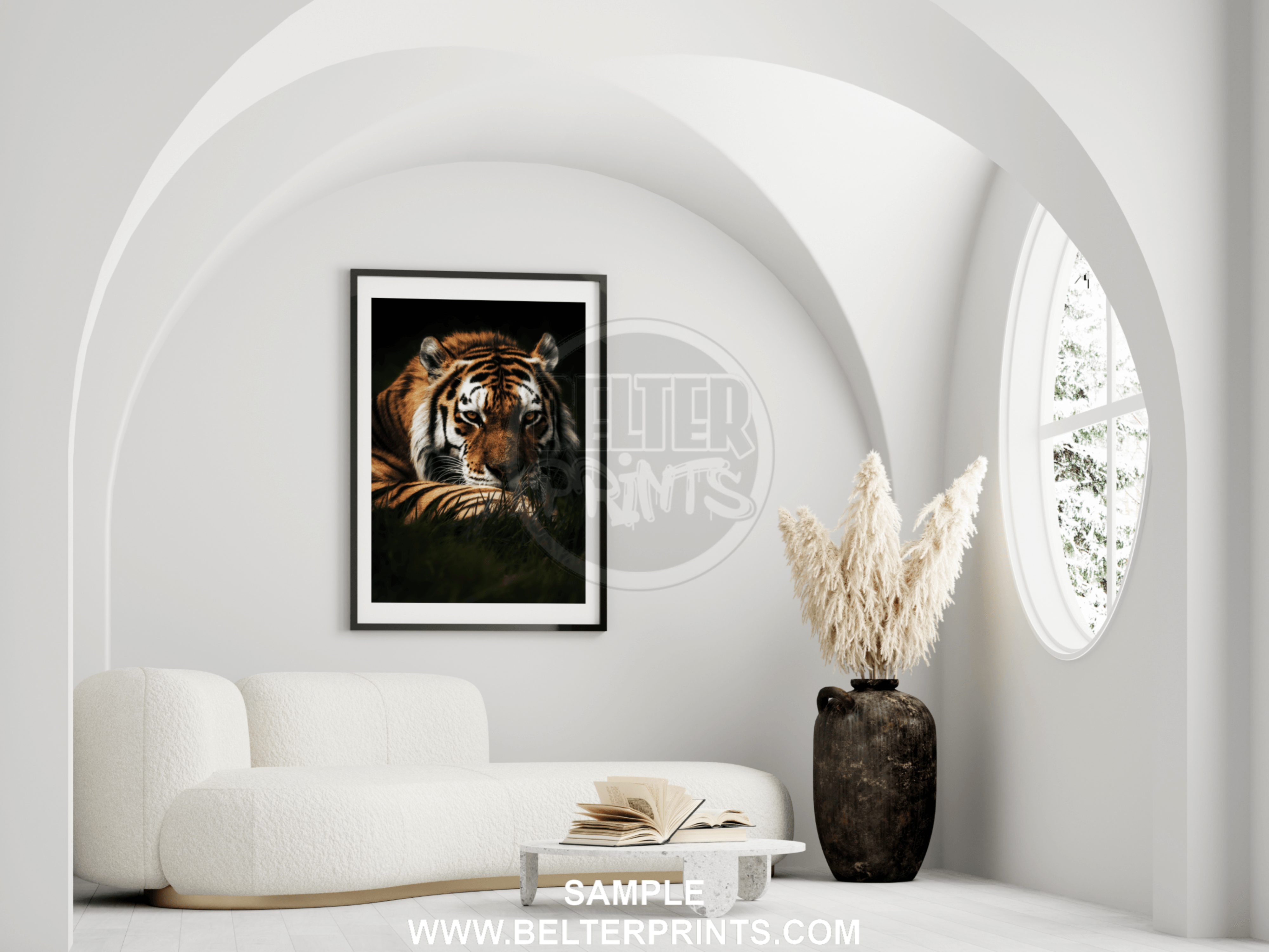 Shadow Stalker – Lurking Tiger Wall Art Print