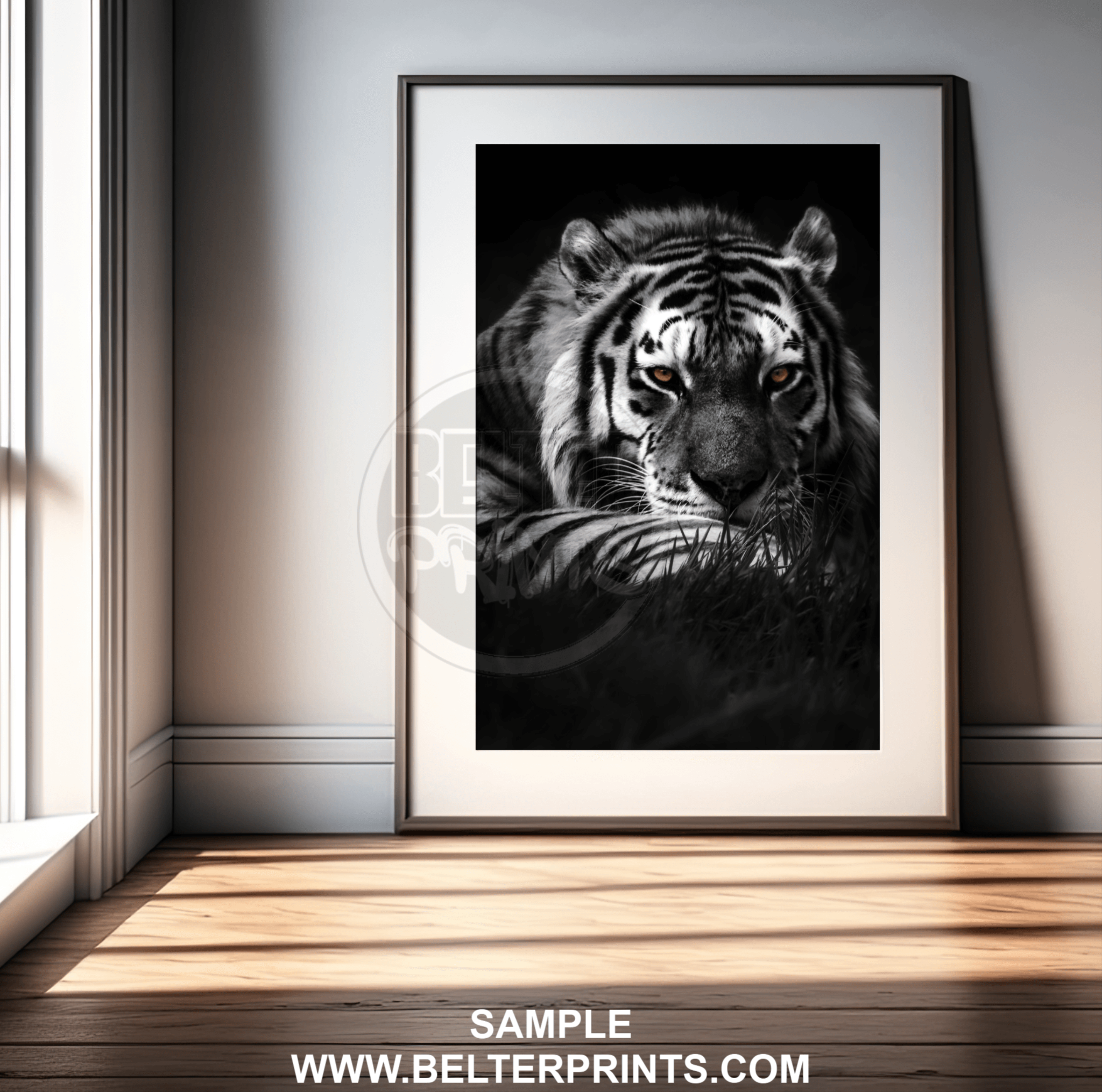 Shadow Stalker – Lurking Tiger Wall Art Print