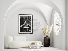 Kylie Jenner Chanel Pool Wall Art | Bold Black and White Fashion Glam Print