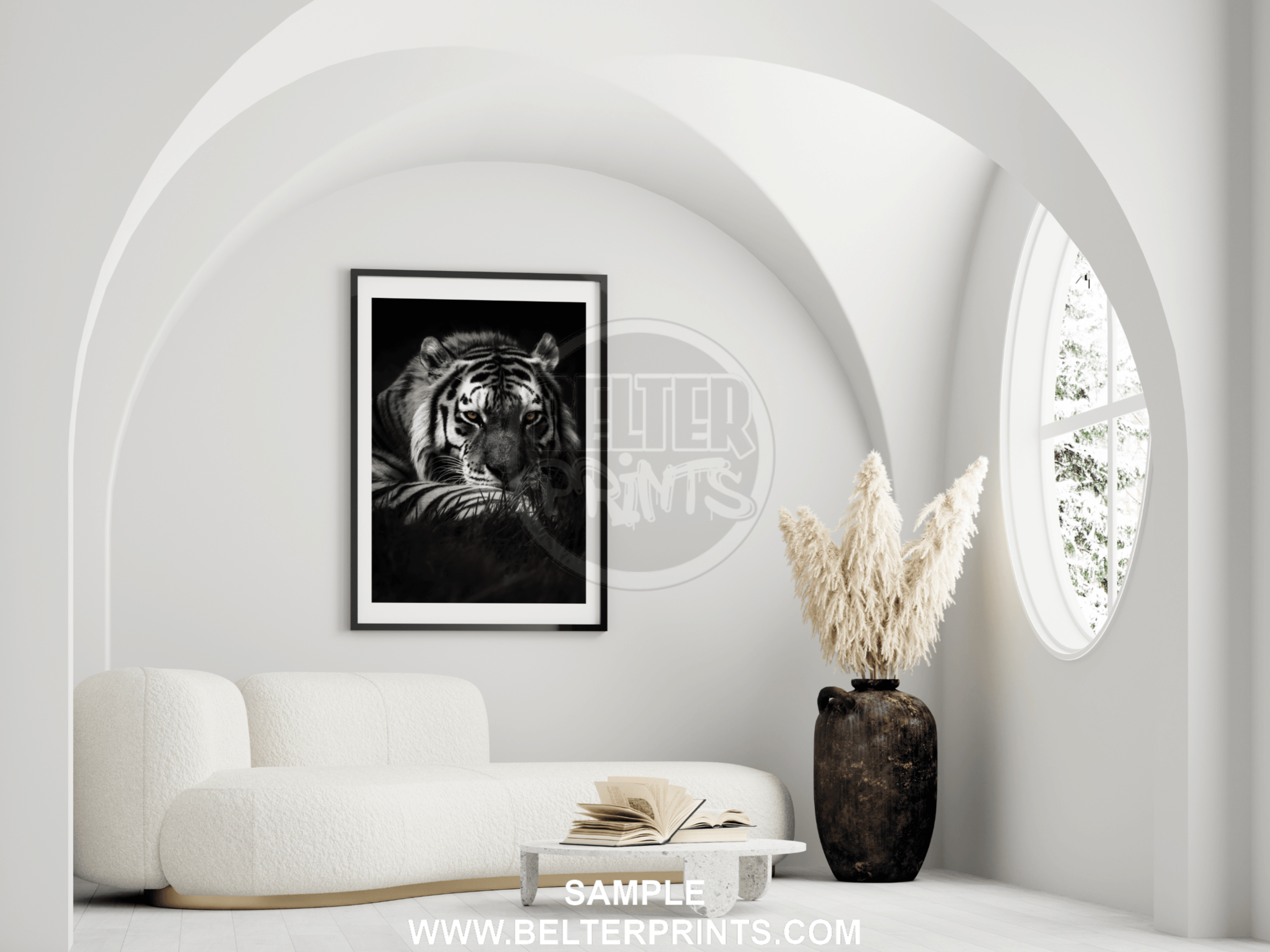 Shadow Stalker – Lurking Tiger Wall Art Print