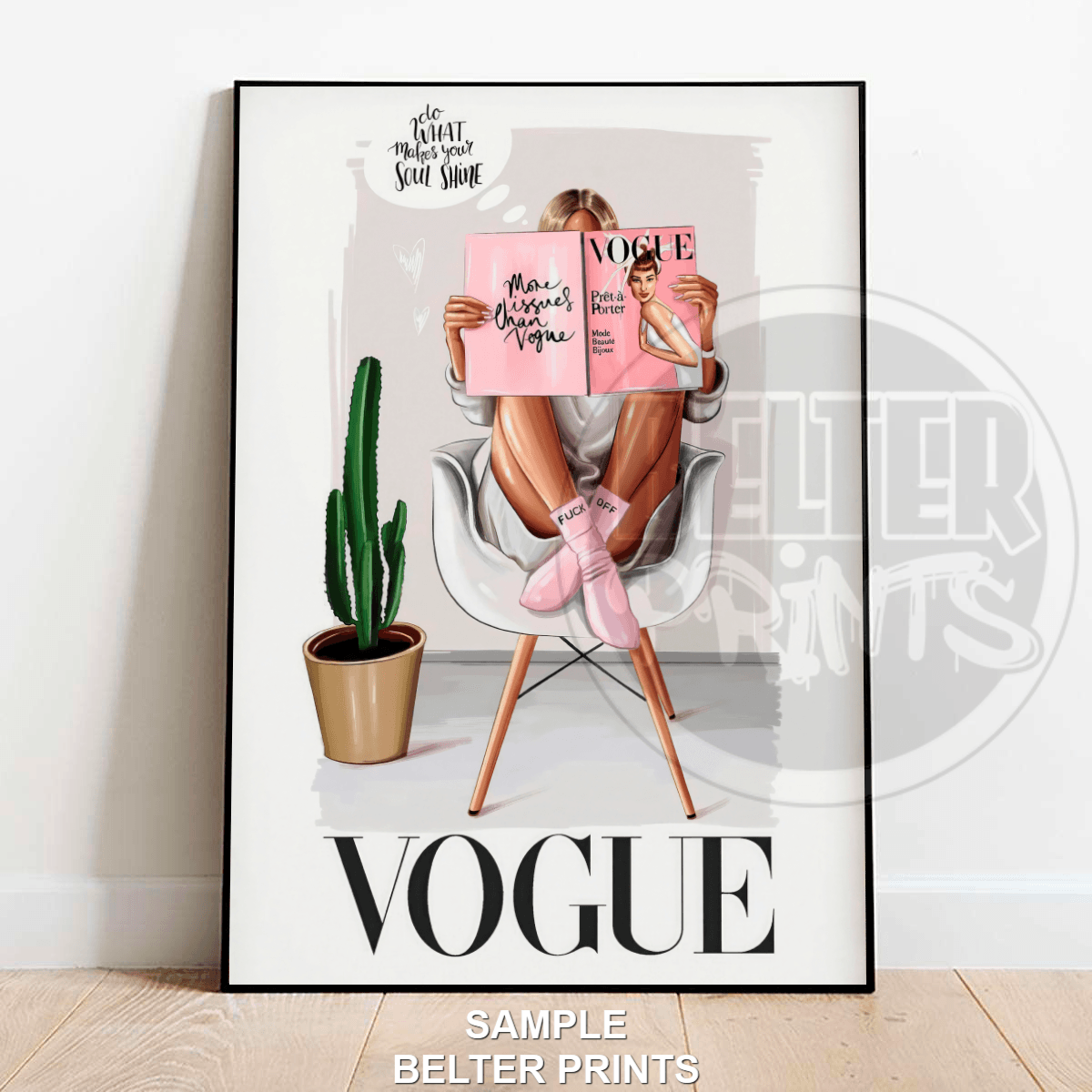 Vogue Inspired Wall Art | Stylish Modern Fashion Print