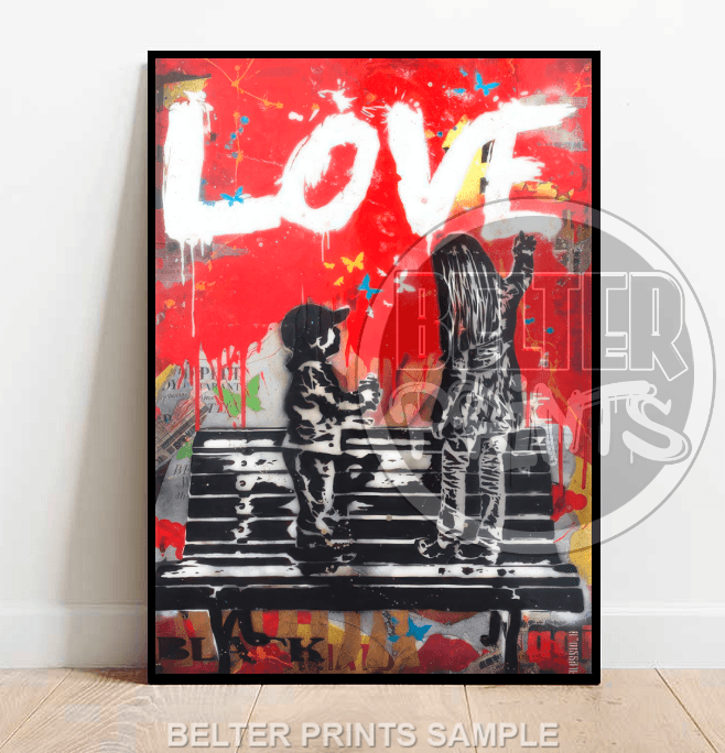 Love Banksy-Inspired Wall Art Print