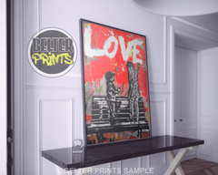 Love Banksy-Inspired Wall Art Print