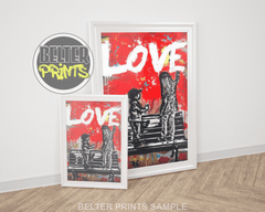 Love Banksy-Inspired Wall Art Print