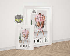 Vogue Inspired Wall Art | Stylish Modern Fashion Print