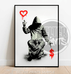 Love or Money Banksy-Inspired Wall Art Print
