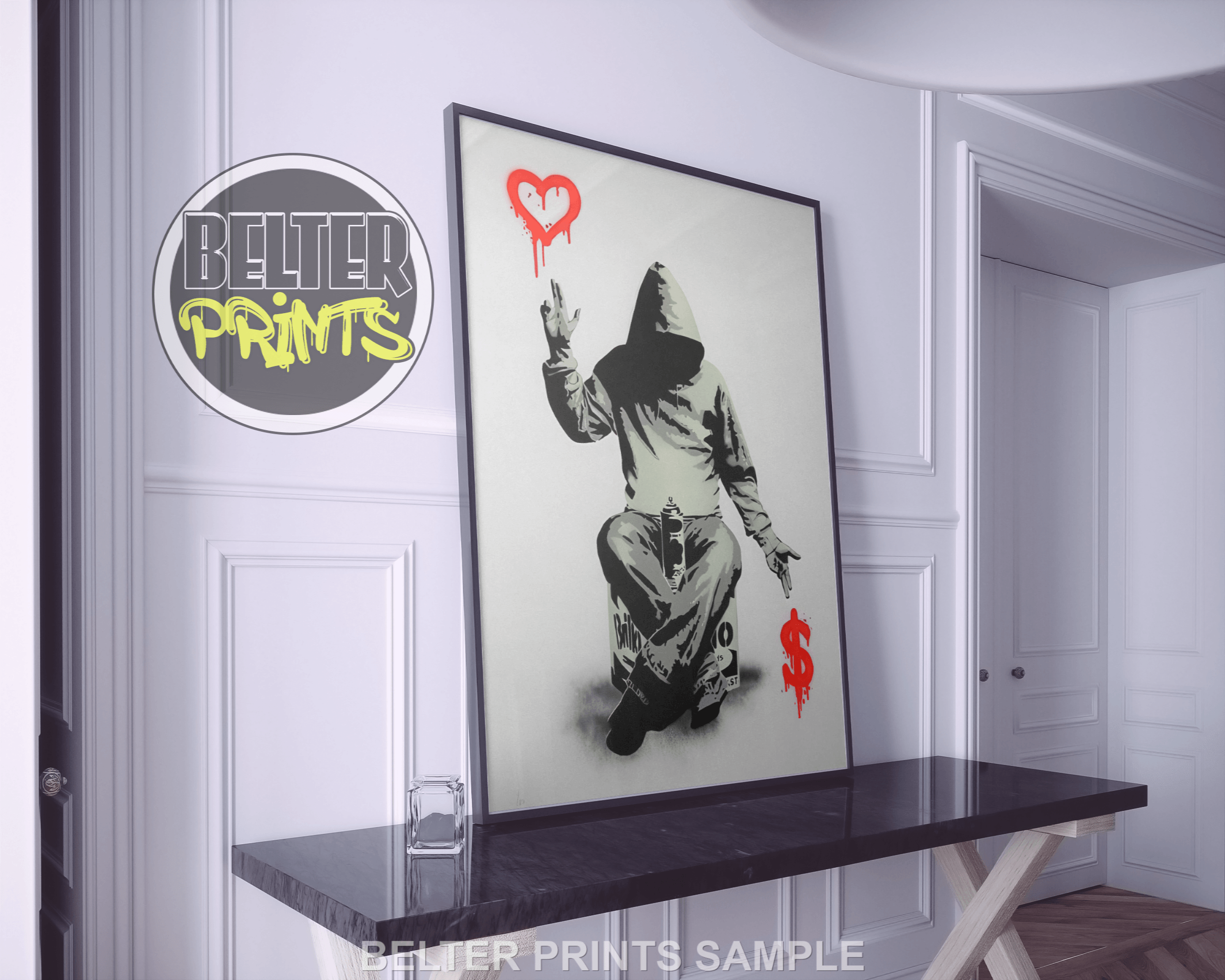 Love or Money Banksy-Inspired Wall Art Print