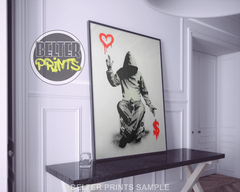 Love or Money Banksy-Inspired Wall Art Print