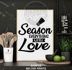 LOVE & SALT | Season Everything Wall Art | Wholesome Kitchen Print