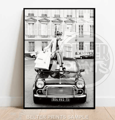 Chanel Shopping Wall Art | Parisian Glamour Poster | Vintage Fashion Street Style Print