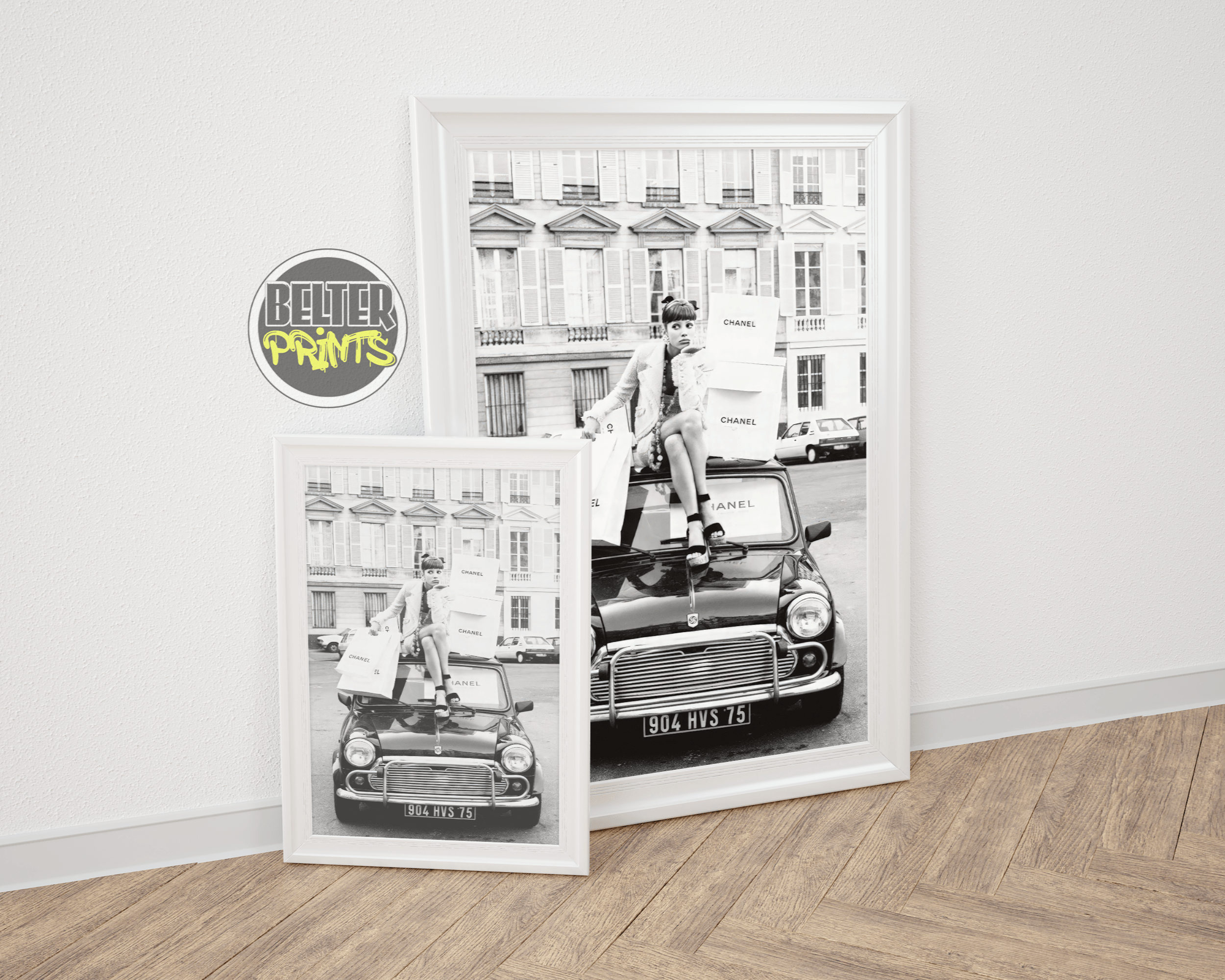Chanel Shopping Wall Art | Parisian Glamour Poster | Vintage Fashion Street Style Print