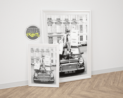 Chanel Shopping Wall Art | Parisian Glamour Poster | Vintage Fashion Street Style Print