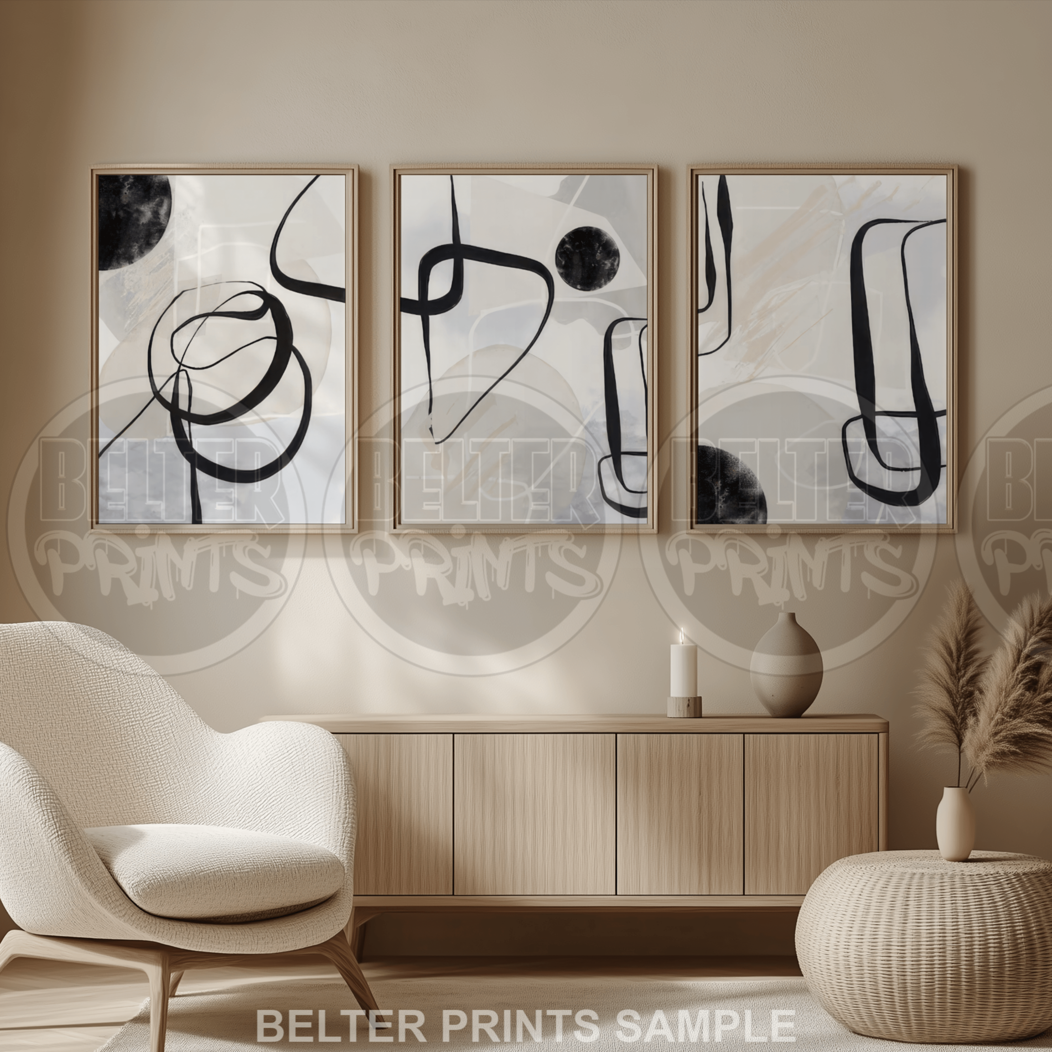 Modern Abstract (3PC Set) - Wall Art Prints
