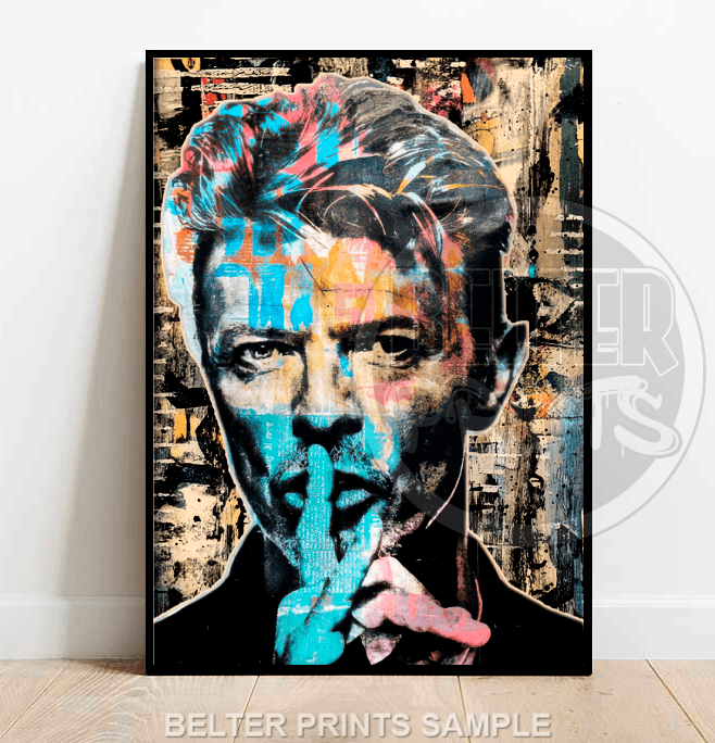 David Bowie Pop Art Print – Colourful Ziggy Stardust Wall Art
