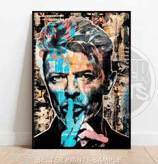 David Bowie Pop Art Print – Colourful Ziggy Stardust Wall Art