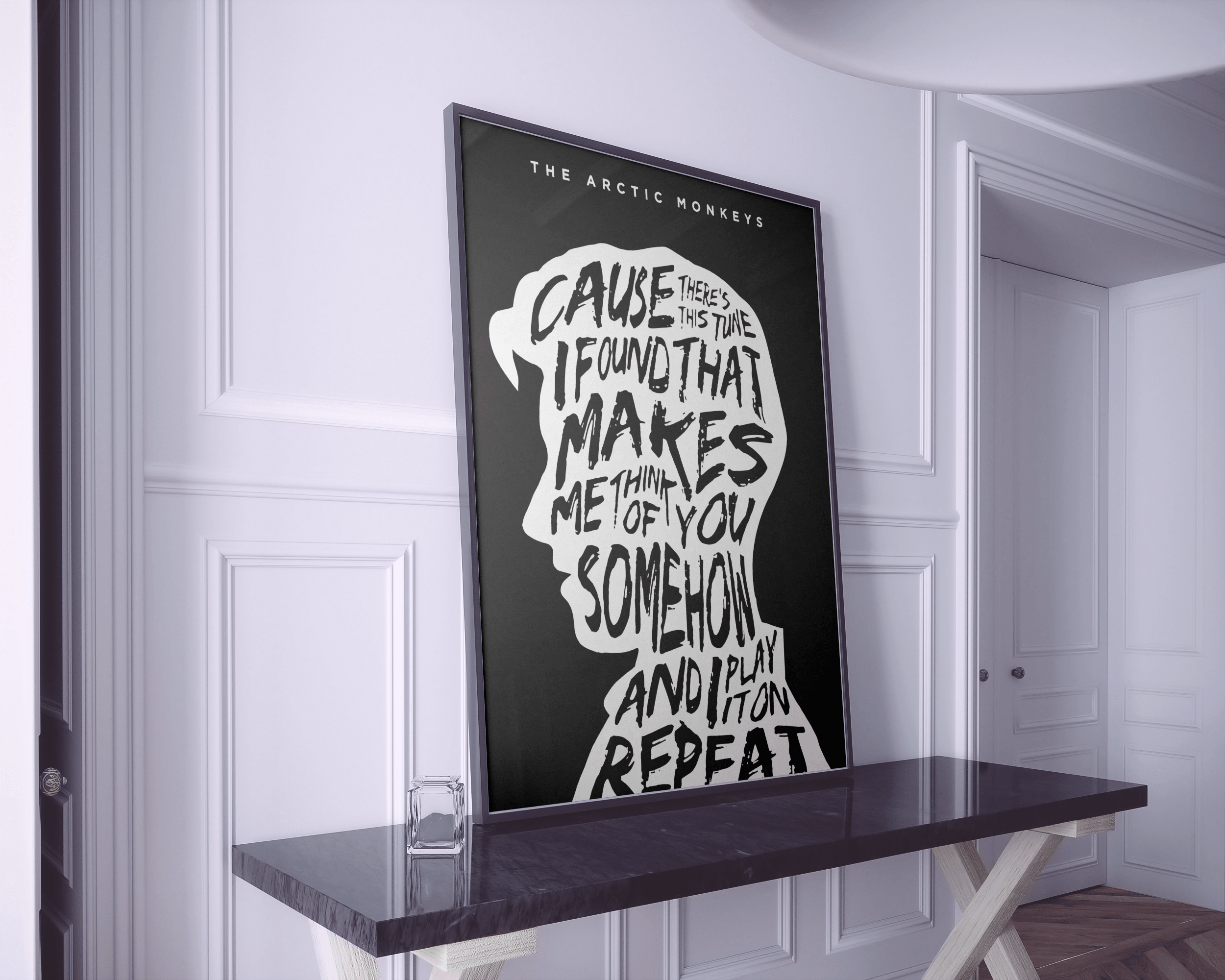 Arctic Monkeys High Lyric Wall Art | Modern Music Poster
