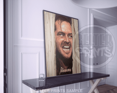 The Shining Wall Art Print – “Here’s Johnny” Horror Movie Poster | Jack Nicholson Fan Art