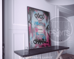 Graffiti Chanel Bottle Pop Art Print – Bold Fashion Wall Art