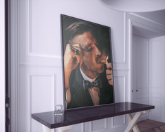 Peaky Blinders Arthur Shelby Wall Art Print – Smoking Noir Portrait for TV Show Fans
