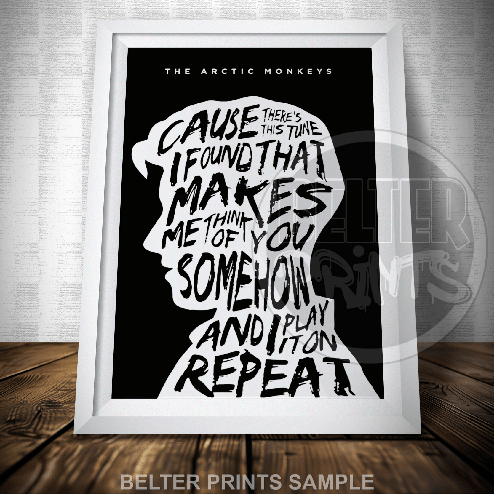 Arctic Monkeys High Lyric Wall Art | Modern Music Poster
