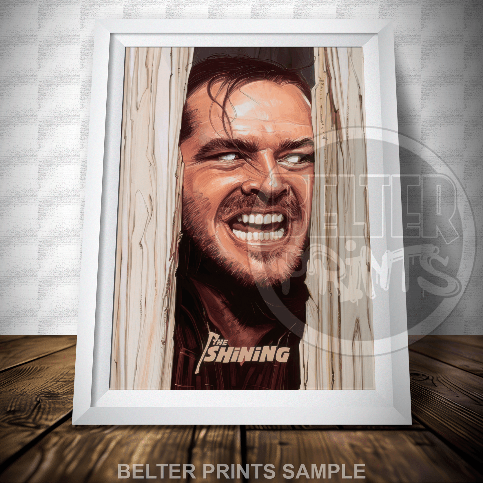 The Shining Wall Art Print – “Here’s Johnny” Horror Movie Poster | Jack Nicholson Fan Art