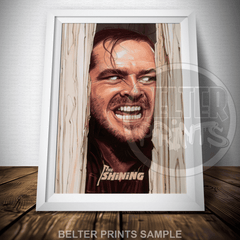 The Shining Wall Art Print – “Here’s Johnny” Horror Movie Poster | Jack Nicholson Fan Art