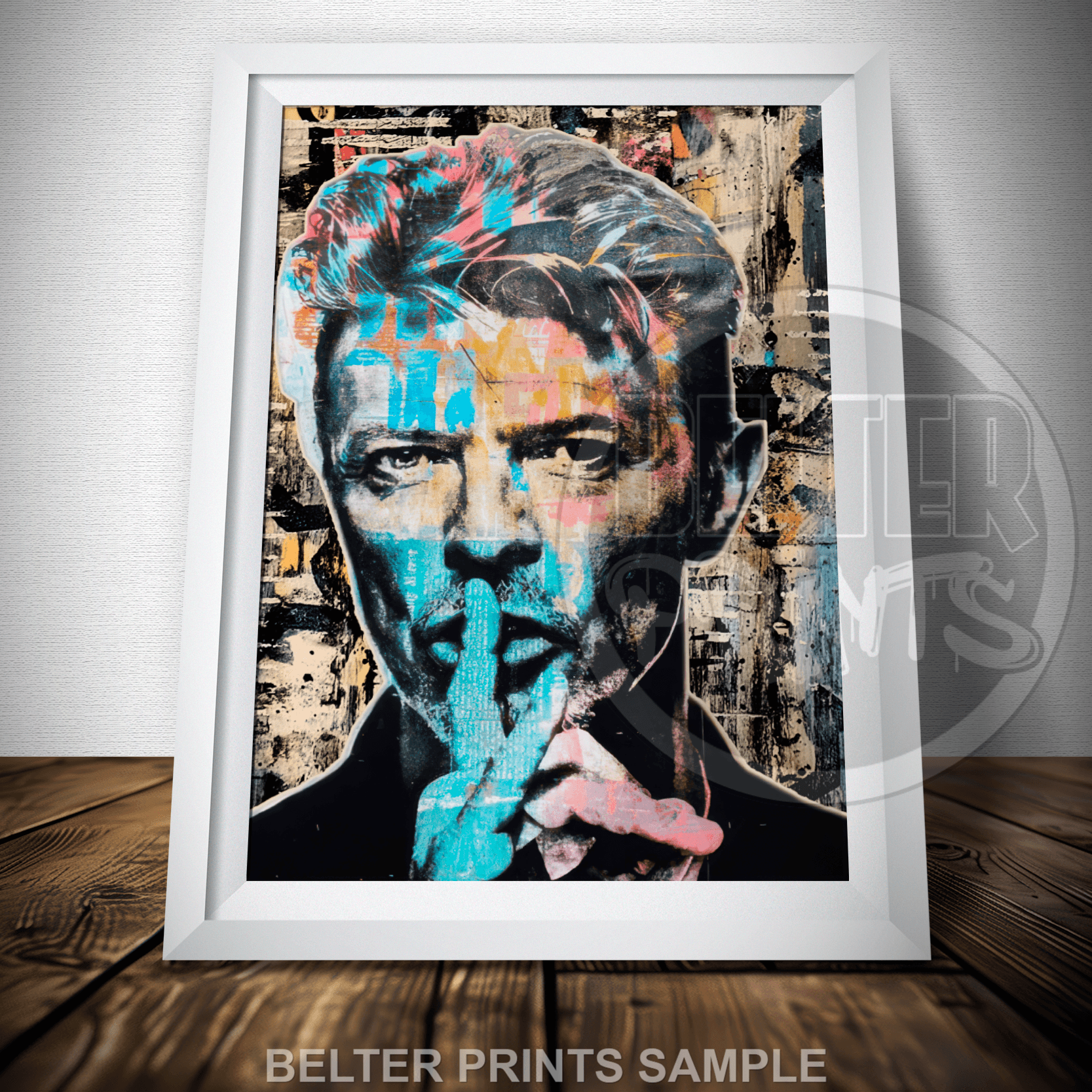 David Bowie Pop Art Print – Colourful Ziggy Stardust Wall Art