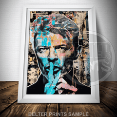 David Bowie Pop Art Print – Colourful Ziggy Stardust Wall Art