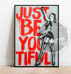 Just Beautiful Banksy-Inspired Wall Art Print