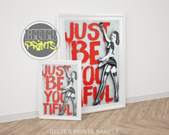 Just Beautiful Banksy-Inspired Wall Art Print