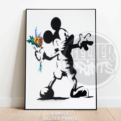 Mickey M0use - Banksy-Inspired Wall Art Print
