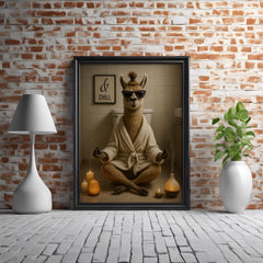 Zen Llama | Unique Funny Chill Animal Wall Art Print
