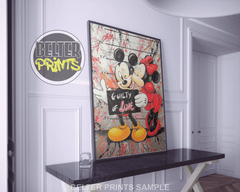 Guilty of love - Mickey & Minnie Banksy-Inspired Wall Art Print