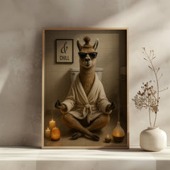 Zen Llama | Unique Funny Chill Animal Wall Art Print