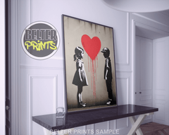 Young Love Banksy-Inspired Wall Art Print