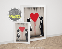 Young Love Banksy-Inspired Wall Art Print