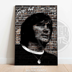 BEST ON THE BLOCK | George Best Brick Wall Art | Urban Legend Print