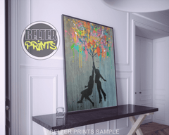 Graffiti Balloon Banksy-Inspired Wall Art Print