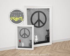 PEACE Banksy-Inspired Wall Art Print