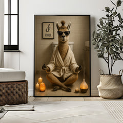 Zen Llama | Unique Funny Chill Animal Wall Art Print