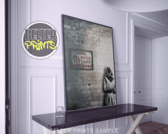 Alice Wonderland Banksy-Inspired Wall Art Print
