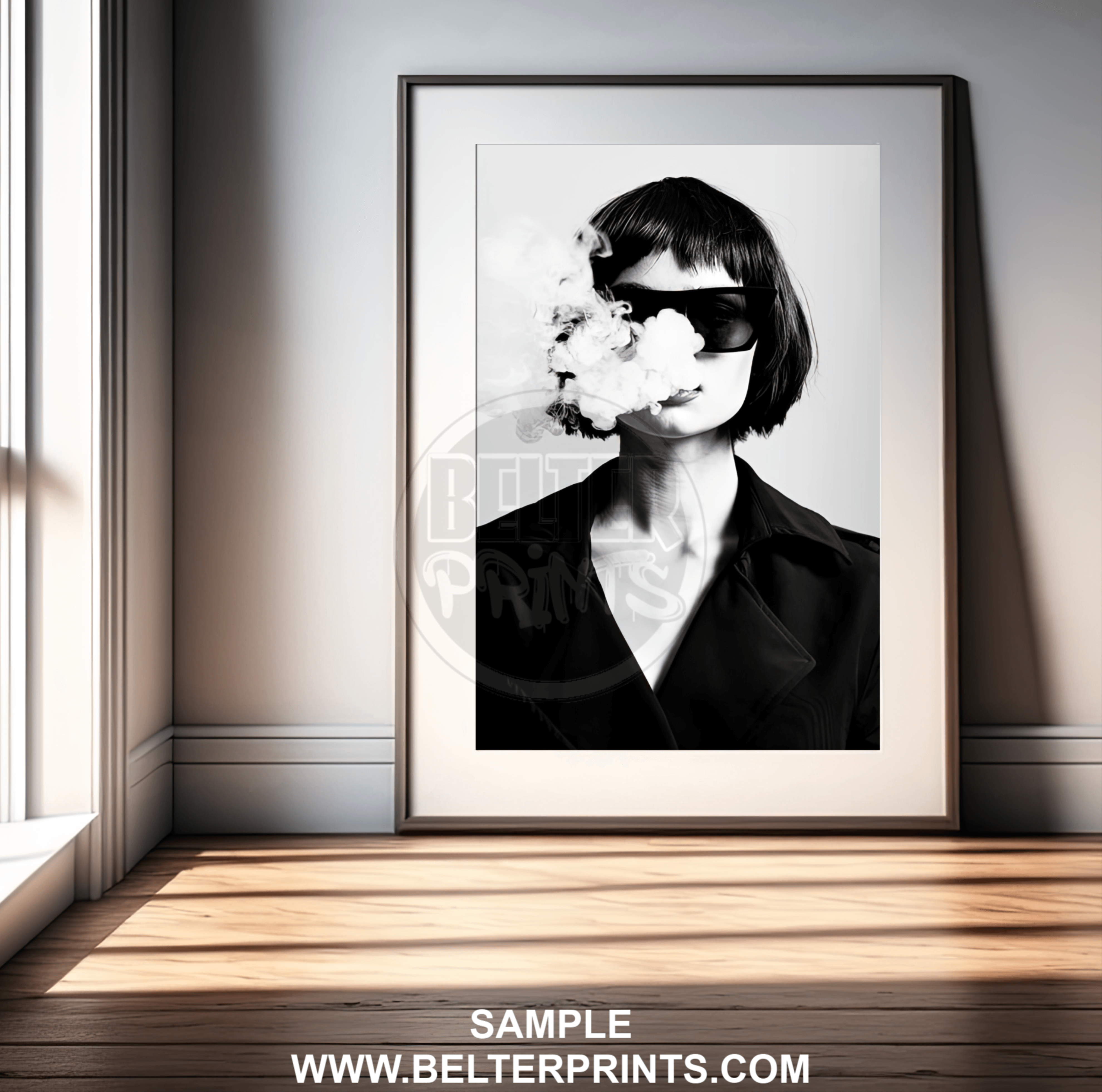 3elegance-in-exhale-woman-sunglasses-smoke-wall-art-print