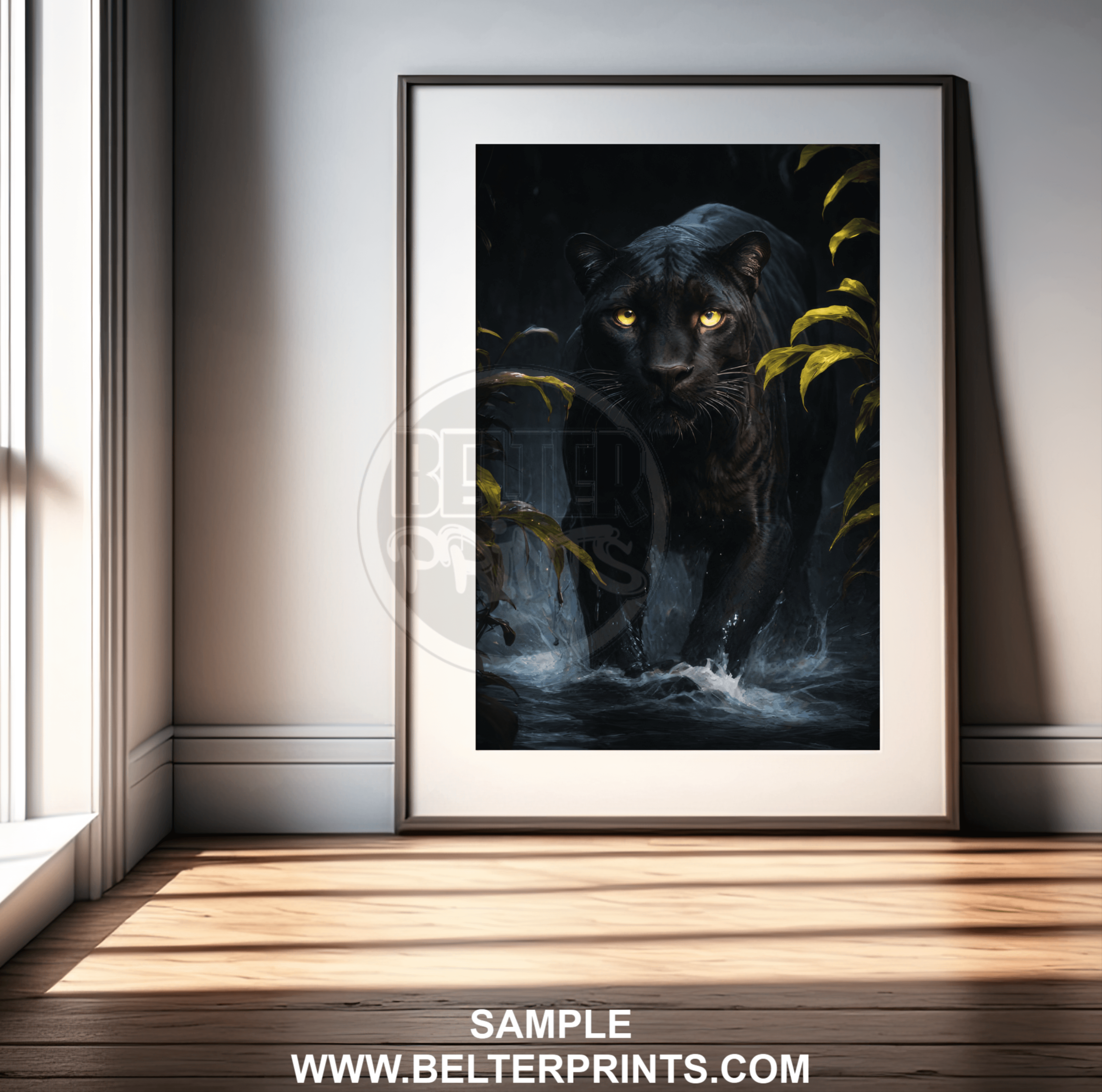 Black Panther Wall Art – Jungle Stalker Big Cat Print