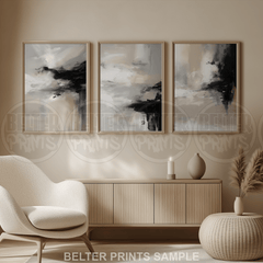 Neutral Modern Abstract Prints (SET OF 3)
