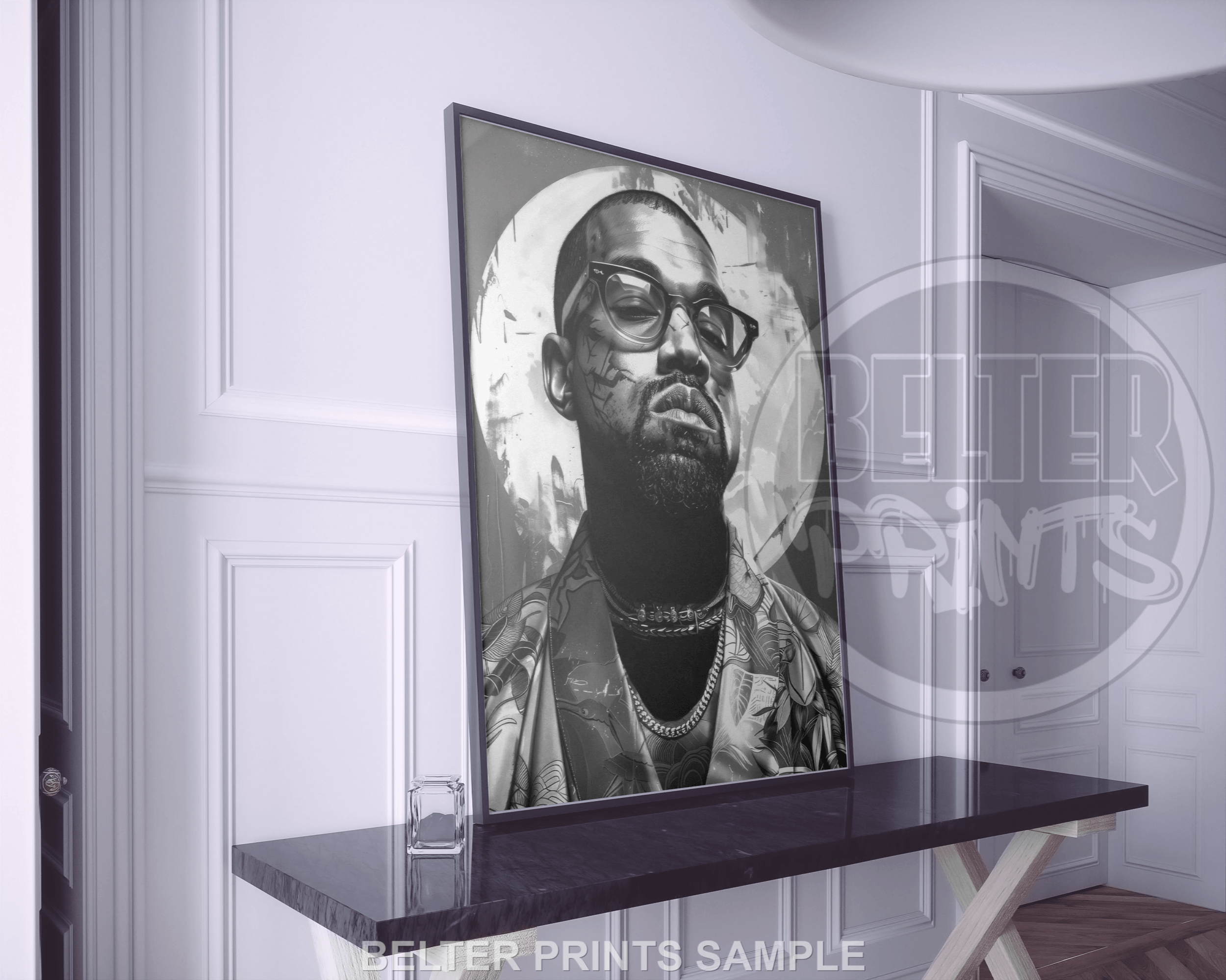 SAINT YE | Kanye West Wall Art | Monochrome Icon Portrait Print