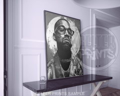 SAINT YE | Kanye West Wall Art | Monochrome Icon Portrait Print